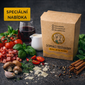 Čerstvé těstoviny Puttanesca se sýrem Grana Padano